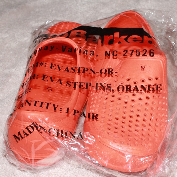 bob barker orange sandals